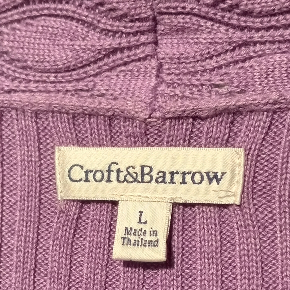 Croft & Barrow EUC Lavender Cowl Neck Sweater, Size Large, Super Soft - Picture 2 of 7